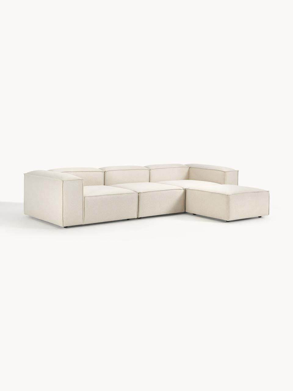 Canapé Modulable En Velours Anti Tâches - Lila 3+1 pouf & 4+1 pouf
