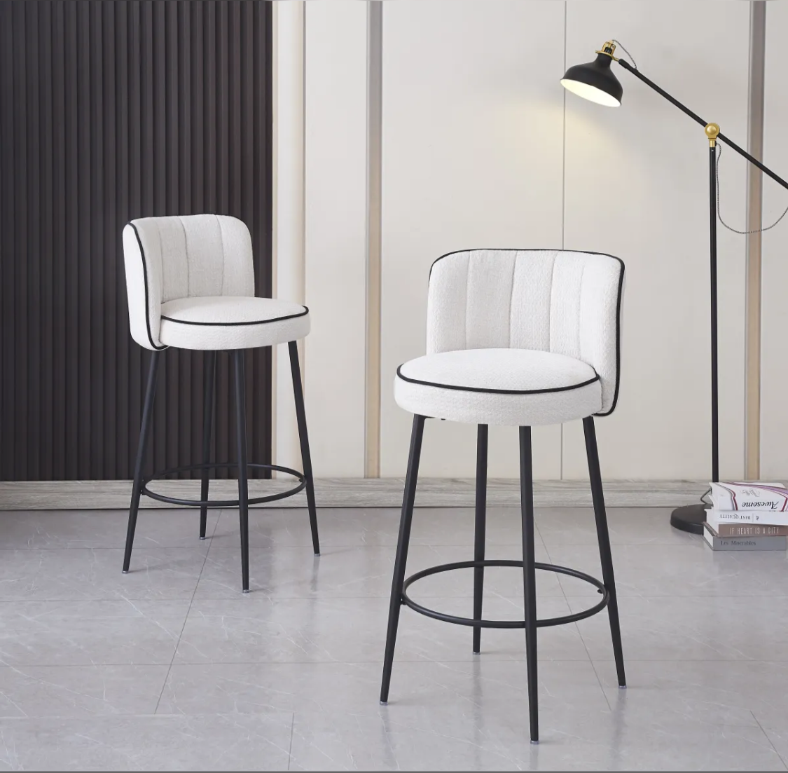 Tabouret de bar - ELFI - blanc
