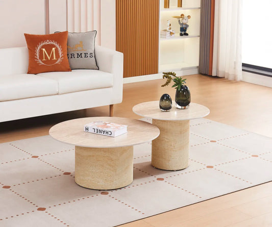 Table basse - BAELA - céramique - beige