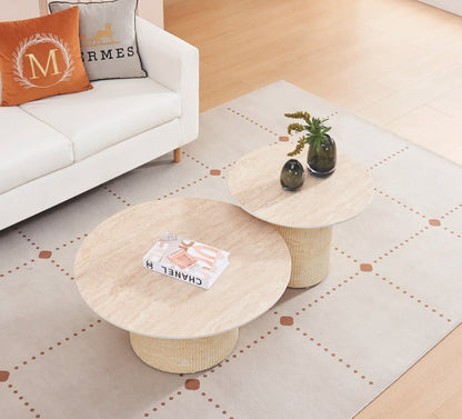 Table basse - BAELA - céramique - beige