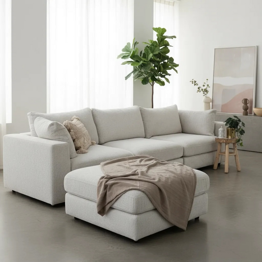 Canapé Modulable Julia  x Chenille  3+1 Pouf  & 4+1 Pouf