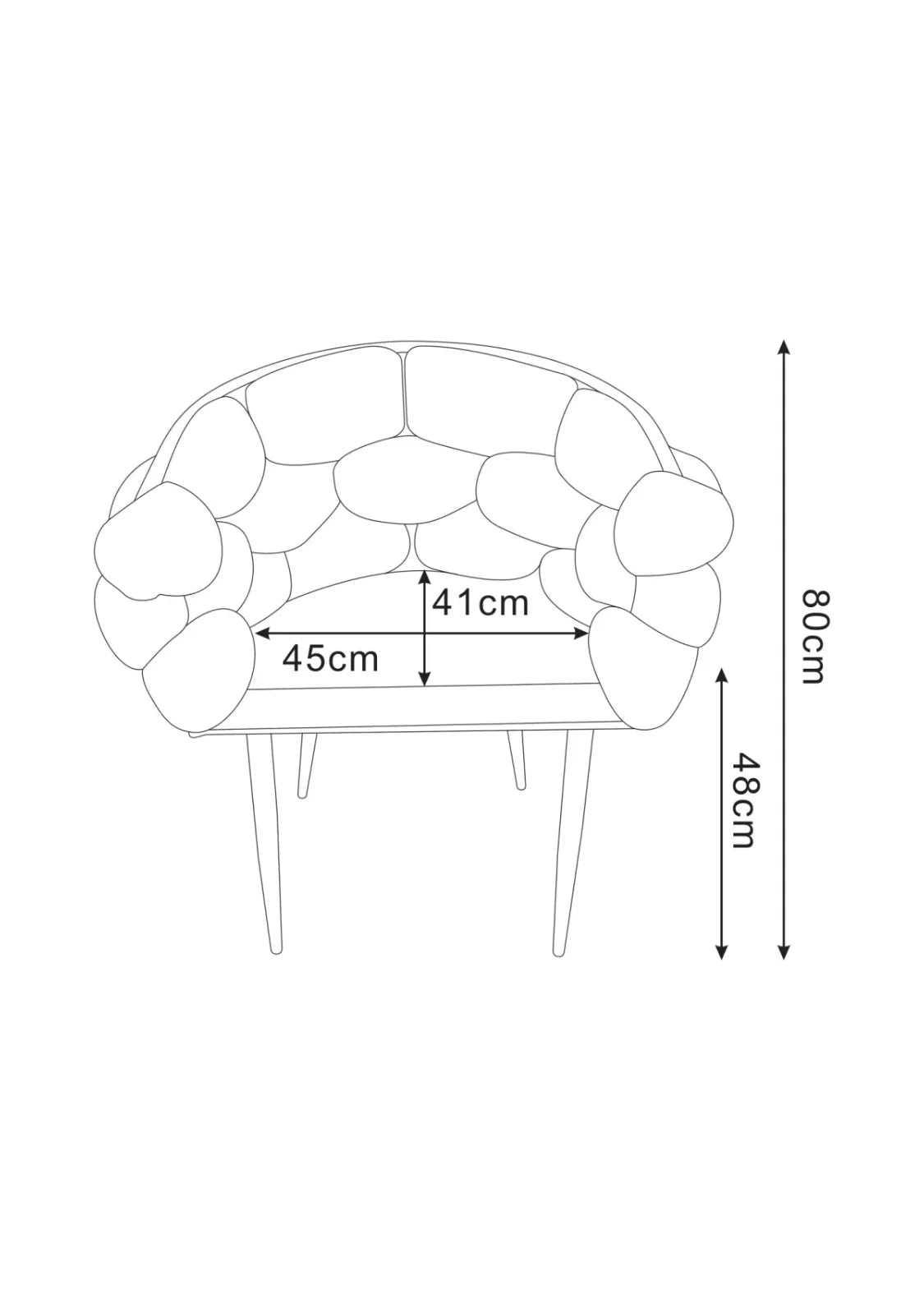 Chaise - BUBBLE - velours
